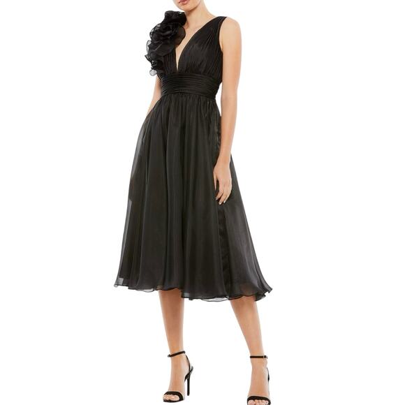 Mac Duggal Empire Rosette Midi Dress, 10 - Picture 1 of 7